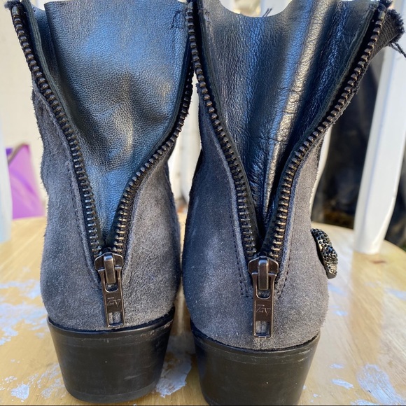 Zadig & Voltaire Teddy Boots Gray And Black 8 - Picture 9 of 13